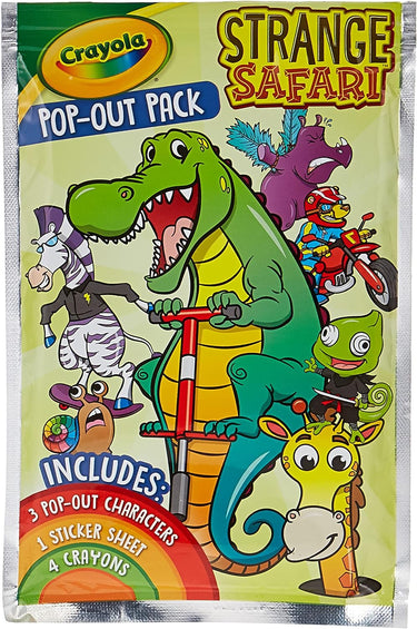 Crayola Pop-out Strange Safari Coloring Book Crayons 040927